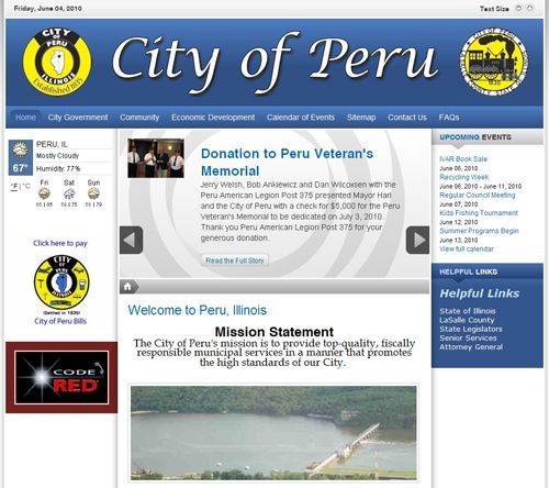City of Peru Website