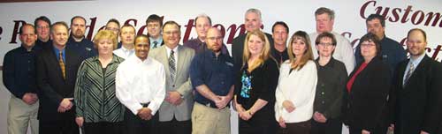 Connecting Point's Staff: Back Row - Chris Matheson, Steve Swatek, Roger Dettore, Todd Hight, Dustin Reed, Rodney Tennison, Bill Mueller, Jim Dahl, Howard Thomas, Dave Pypno.  First Row:  Tom Hancock, Karen Lawniczak, Jim Debernardi, Eddie Sardon, Ron Borelli, Pat Brust, Sue Grady, Cathy Rios, Peggy Marini, Jean Roberson and Jeff Borelli.