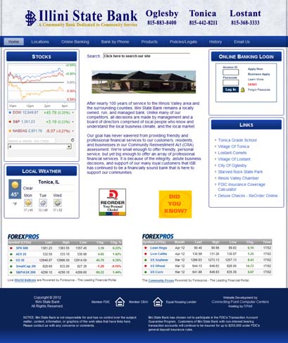 New Website Design for Illini State Bank