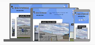 B&B Mini Storage website redesign with responsive layout 
