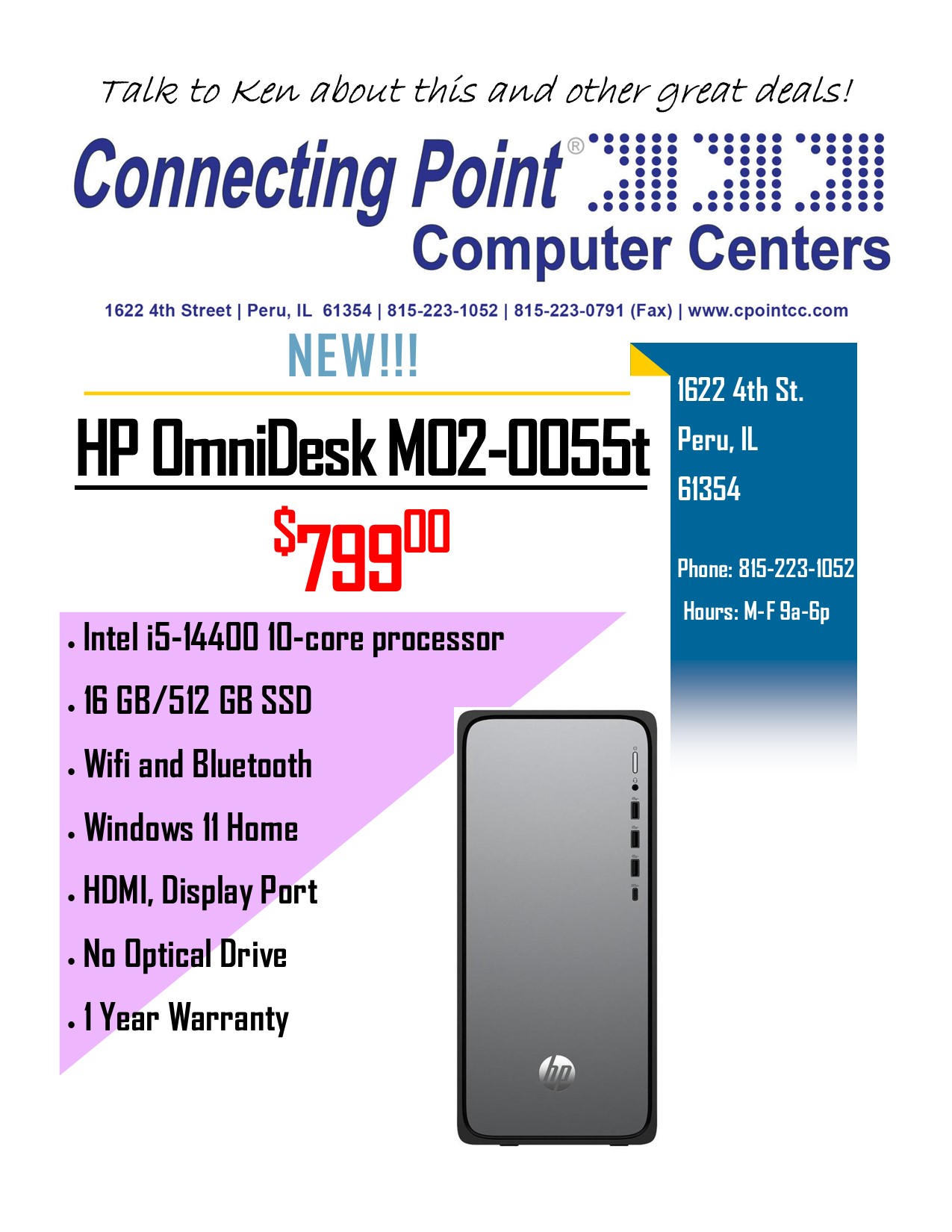 POTW 7-14-25 HP OmniDesk M02-0055t Windows 11 Home