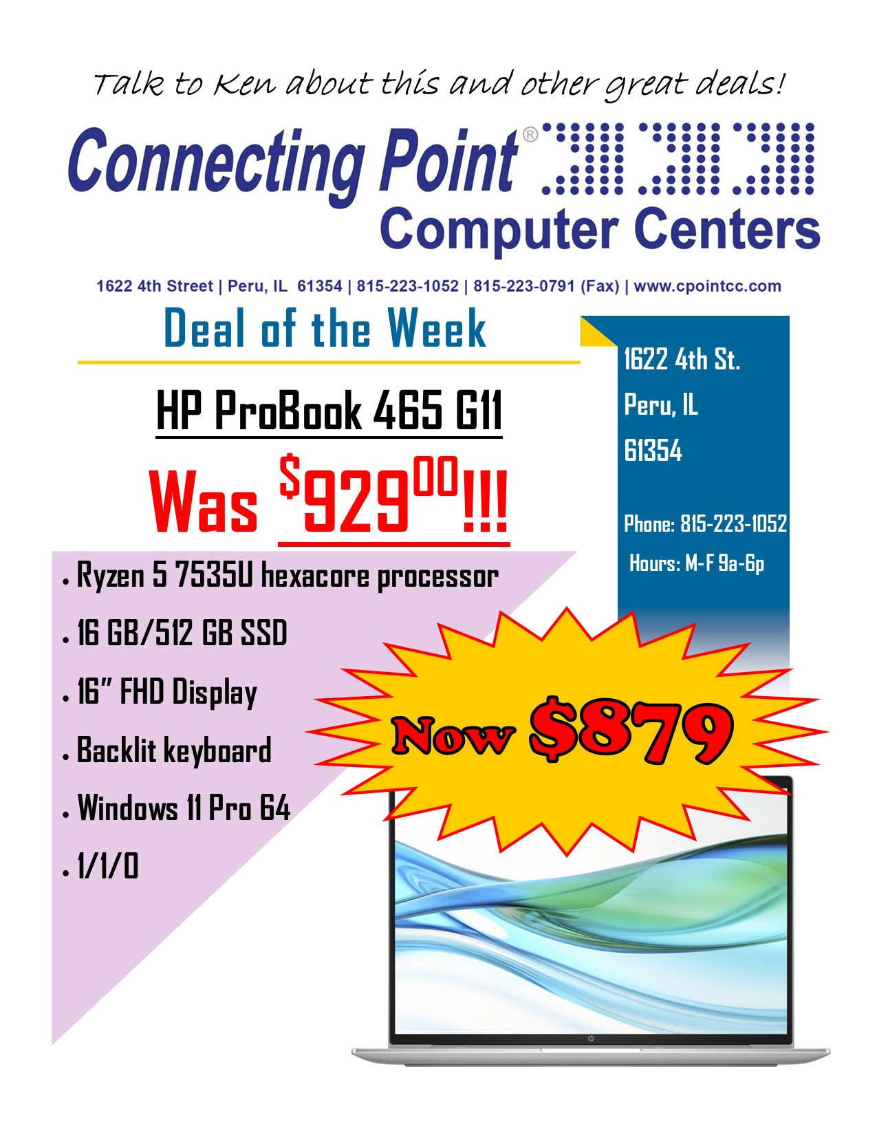 POTW 9-8-25 HP ProBook 465 G11