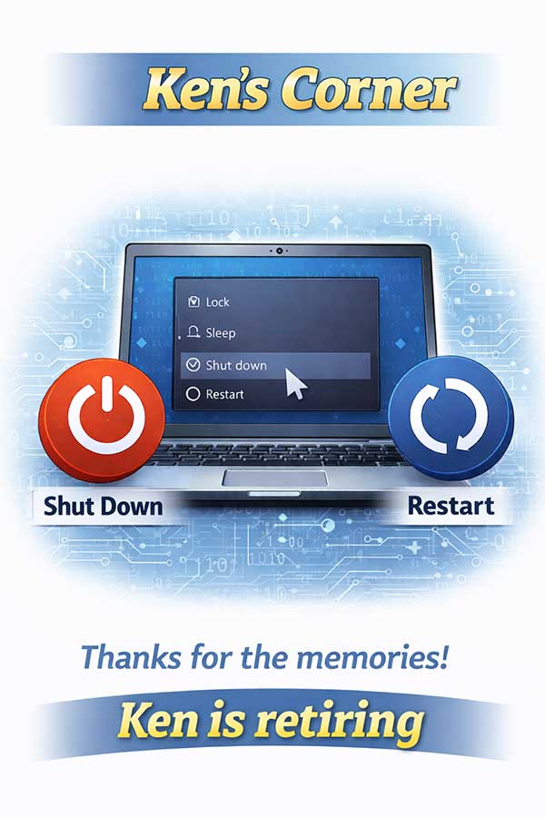 Kens Corner Kens Retiring