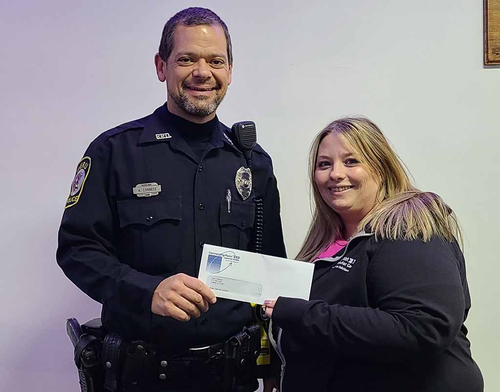 October 2021 Jean Day Donation to Cops 4 Cancer
