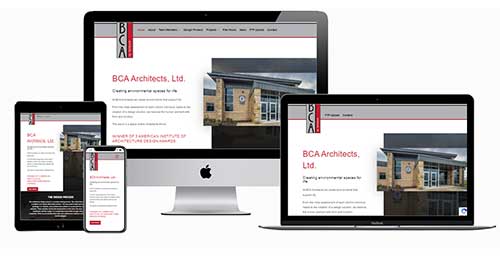 BCA Architects responsive and mobile friendly design