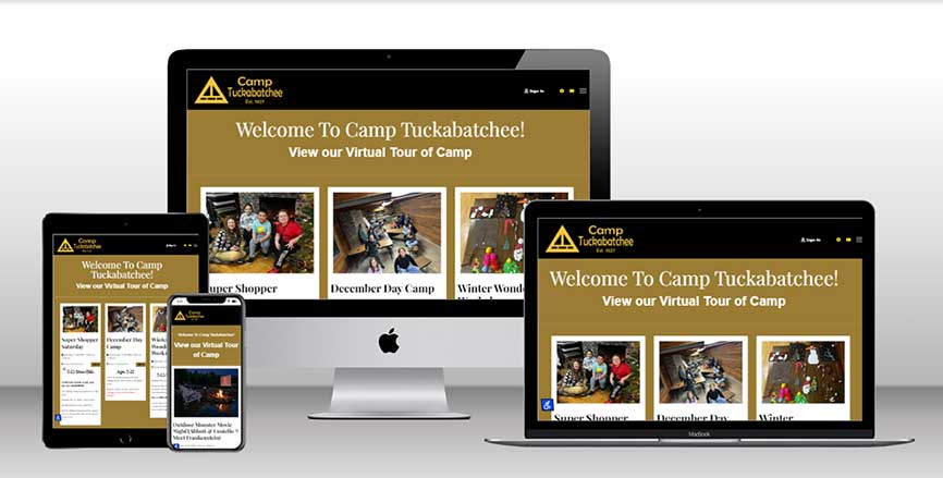 Camp Tuckabatchee responsive and mobile friendly design