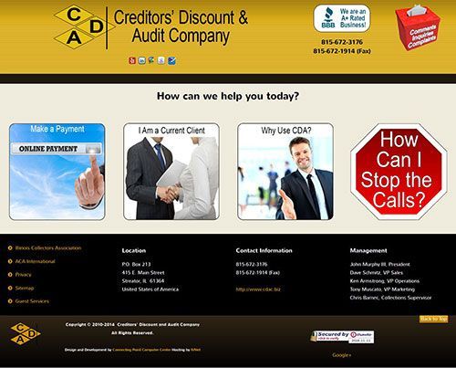 Website Upgrade and Redesign for Creditor's Discount & Audit Company