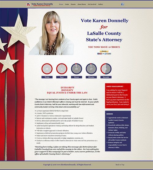Responsive Website Project to Elect Karen Donnelly for LaSalle County State's Attorney