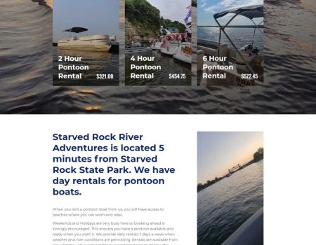 Starved Rock River Adventures Website Design Ottawa IL