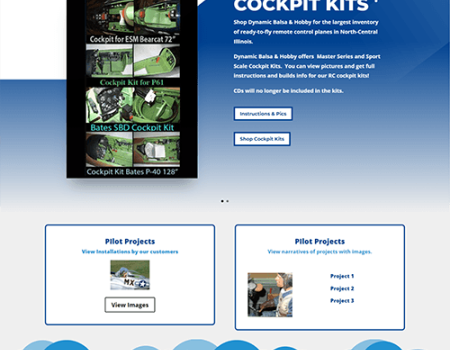 Dynamic Balsa & Hobby E-Commerce Website, Leonore, IL
