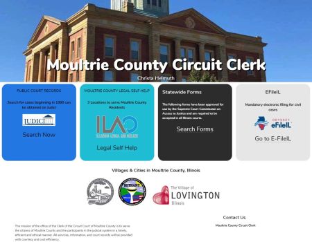 Moultrie County Circuit Clerk Government Website Design