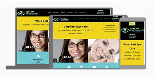 Responsive website design by Connecting Point Computer Center for Eye Care Professionals