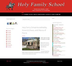 website redesign project for oglesby-holy-family-school