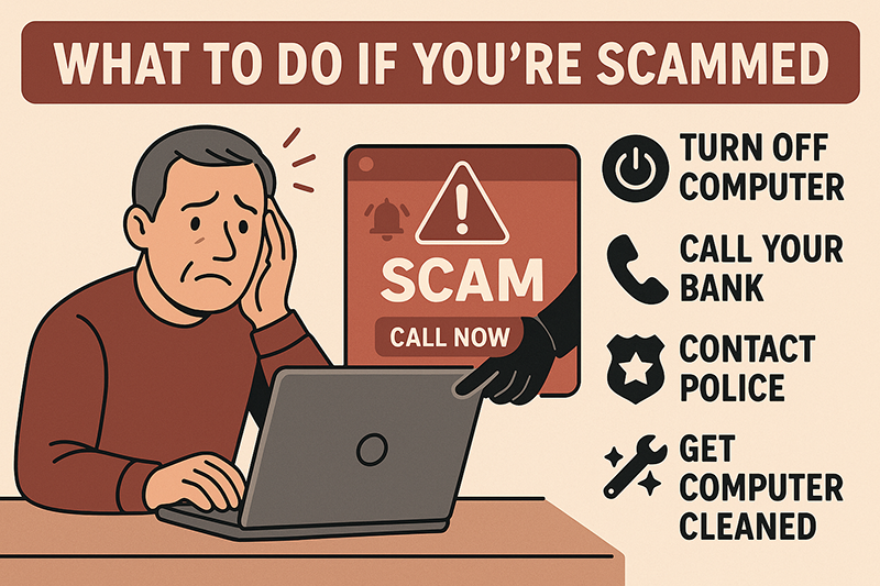 what to do if youre scammed
